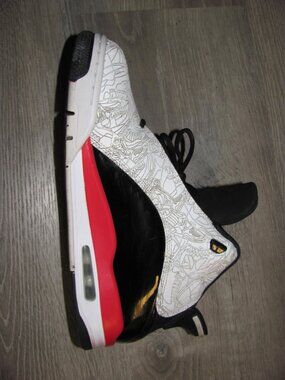 Men's Nike Air Jordan Dub Zero Basketball Shoes Fire Red Sneakers Size 10